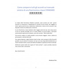 E-book - Come comporre TUTTI gli accordi sul manuale sinistro di una FISARMONICA a bassi STANDARD